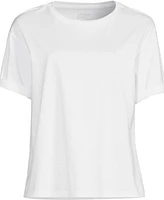 Lands' End Women's Petite Oversized Supima Short Sleeve Crew Neck T-Shirt