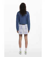 Desigual Women's Cropped openwork sweater