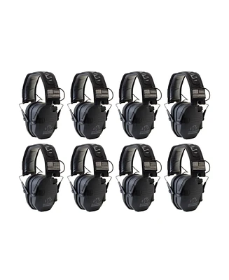 Walker's Razor Slim Ultra Low Profile Compact Design Earmuffs (Black) 8-Pack