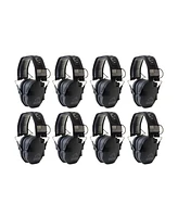 Walker's Razor Slim Ultra Low Profile Compact Design Earmuffs (Black) 8-Pack