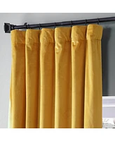 Half Price Drapes Sophomore Gold Signature Plush Velvet Hotel Blackout Curtain