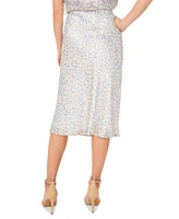 Vince Camuto Women's Embellished Hem Satin Midi Skirt