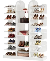 Tribesigns 13-Tier Shoe Rack, Freestanding Tall Entryway Shoe Organizer with Open Shelves, 40 Pairs Wide Wooden Shoe Shelf Shoe Storage Cabinet for En