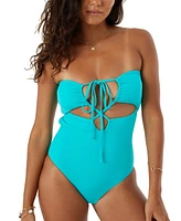 Roxy Women's Beach Classics Lace-Up One-Piece Swimsuit