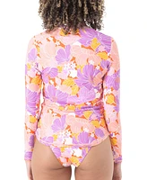 Roxy Juniors' Floral-Print Rashguard