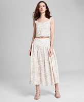 And Now This Women's Cotton Eyelet Midi Skirt, Exclusively at Macy's