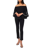 Msk Plus Off-The-Shoulder 3/4-Embellished-Cuff Top