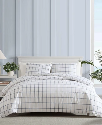 Nautica Plot Percale -Pc. Duvet Cover Set