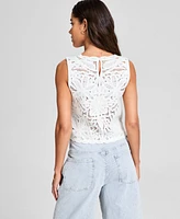 And Now This Women's Crewneck Crochet Tank Top, Exclusively at Macy's