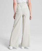 And Now This Women's Cotton Tie-Waist Wide-Leg Pants, Exclusively at Macy's