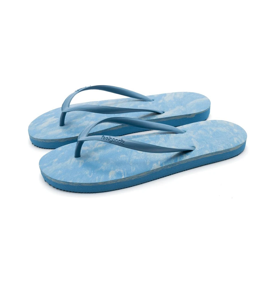 Feelgoodz Women's Slimz Remix Natural Rubber Flip-Flip Thong Sandals