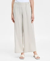 Jm Collection Women's Linen Blend Wide-Leg Pull-On Pants, Exclusively at Macy's