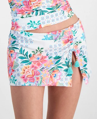 La Blanca Women's Rivera Resort Printed Swim Skirt