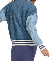 Starter Women's Colorblocked Denim Varsity Jacket