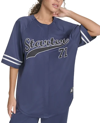 Starter Women's Logo Raglan-Sleeve Baseball Shirt