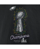 Nike Men's Black Philadelphia Eagles Super Bowl Lix Champions Lombardi Trophy T-Shirt