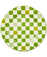 Mackenzie-Childs Green Check Round Platter