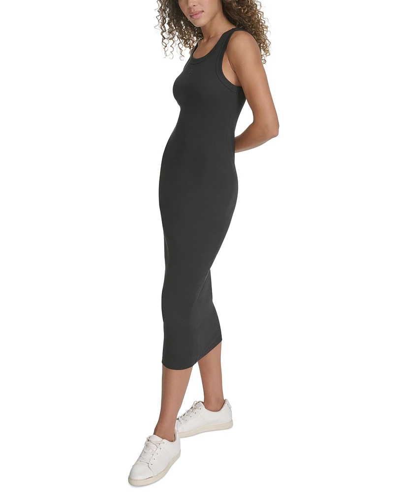 Starter Women's Cotton-Blend Ribbed-Knit Tank Dress