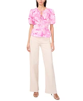Parker Women's The Alina Cotton Tie-Front Peplum Top