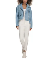 Levi's Women's Cropped Denim Moto Jacket