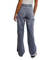 Free People Women's Aster Seamed Straight-Leg Jeans