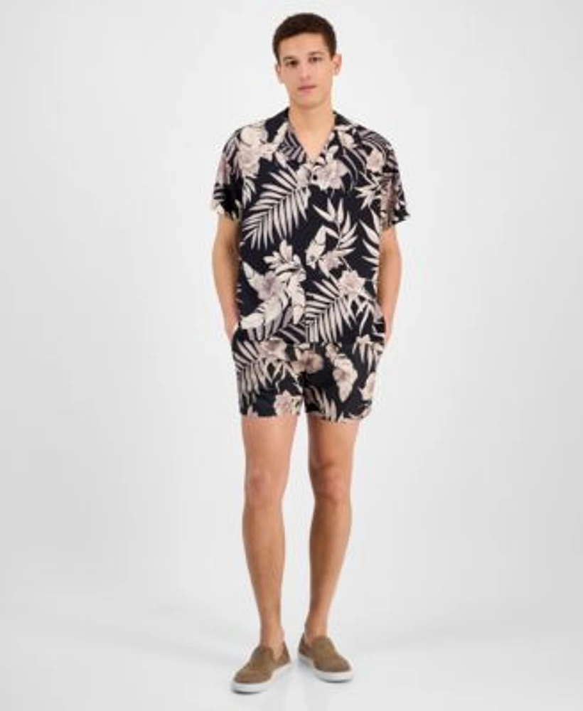 Hugo Boss Mens Beach Shirt Piranha Swim Trunks