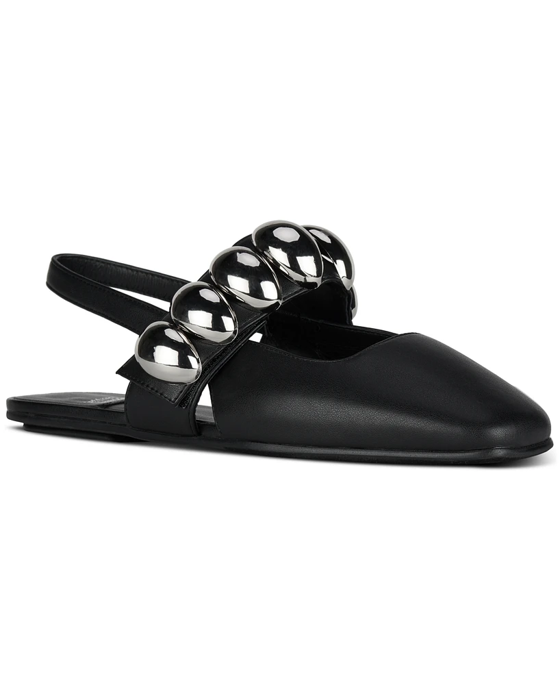 Jeffrey Campbell Manon Dome-Studded Slingback Flats