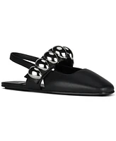 Jeffrey Campbell Manon Dome-Studded Slingback Flats