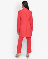 Dkny Women's Notched Collar One-Button Topper Jacket