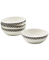 MacKenzie-Childs Courtly Check Everyday Bowls, Set of 4