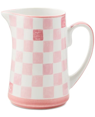 MacKenzie-Childs Pink Check Pitcher
