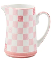 MacKenzie-Childs Pink Check Pitcher