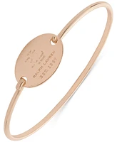 Lauren Ralph Lauren Gold-Tone Logo Disc Polished Bangle Bracelet