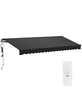 Outsunny 15' x 10' Electric Retractable Awning, All Aluminum Frame