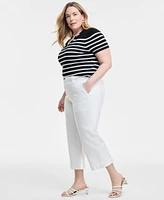 Liverpool Los Angeles Plus Stride High-Rise Cropped Wide-Leg Jeans