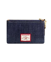 True Religion Horseshoe Denim Wristlet Pouch