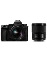 Panasonic Lumix S5IIX Mirrorless Camera with 20-60mm f/3.5-5.6 and 50mm f/1.8 Lenses, Bundle with Battery
