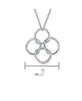 Bling Jewelry Bff Eternal Friendship Pendant Necklace with Interlocking Infinity Circles in Silver