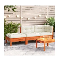 Patio Sofa with Cushions and Footstool 2-Seater