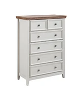 Modern 6-Drawer Dresser, Living Room Storage Cabinet, Farmhouse Organizer