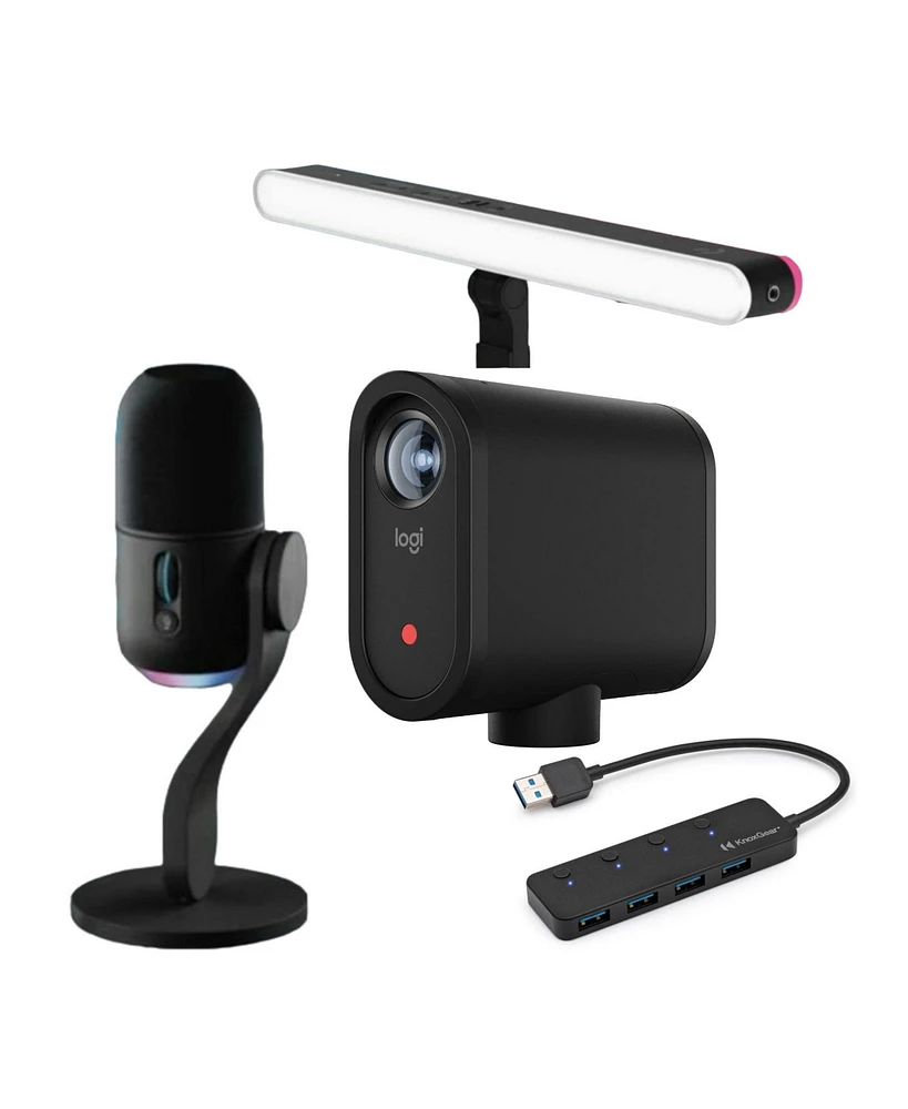 Logitech Yeti Gx Rgb Lightsync-Powered Microphone, Camera, 4 Port Usb Hub