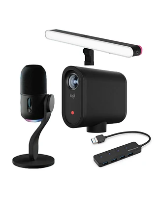 Logitech Yeti Gx Rgb Lightsync-Powered Microphone, Camera, 4 Port Usb Hub