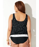 Swimsuits for All Plus Side Tie Blouson Tankini Top