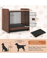 Dog Crate Indoor Dog Cage with Removable Tray and Lockable Door