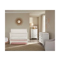 Westwood Design Taylor Farmhouse Wood Convertible Crib in Sea Shell White