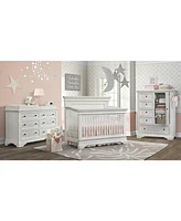 Westwood Design Olivia Traditional Wood Convertible Crib in Brushed White