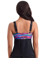 ShapeSolver Sport by Mimi Flamingo Twist Bra Tankini Swim Top