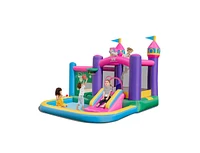 6-in-1 Kids Blow up Castle with Slide and Jumping Area and Ball Pit Pools without Blower