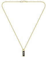 Hugo Boss Men's Kassy Emblem Ionic Gold-Plated Pendant Necklace