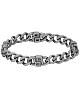 Hugo Boss Men's Double B Absolute Galvanic Blackening Stainless Steel Chain Bracelet